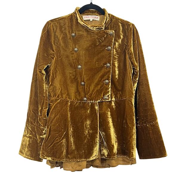 NEW Free People Faye Crushed Velvet Jacket - Picture 2 of 12
